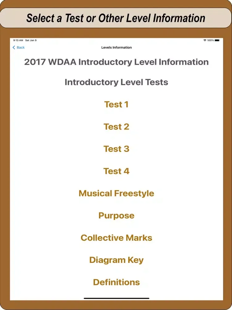 2017 WDAA Dressage Tests iPad  スクリーンショット
